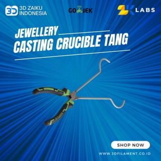 ZKLabs Jewellery Casting Stainless Steel Crucible Tongs Alat Peleburan Perhiasan Penjepit Tang